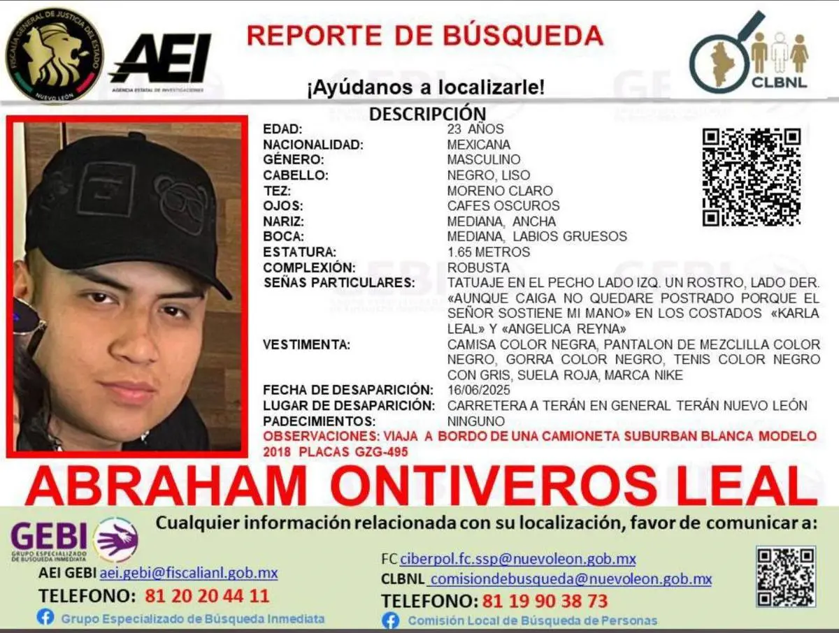 Desaparecen integraantesz del grupo Los Juniors de Monterrey Especial