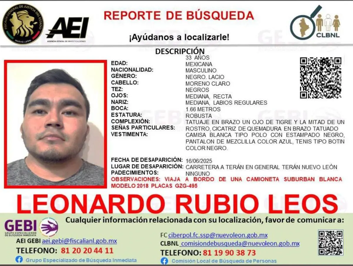 Desaparecen integraantesz del grupo Los Juniors de Monterrey Especial