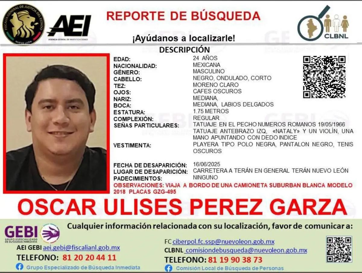 Desaparecen integraantesz del grupo Los Juniors de Monterrey Especial
