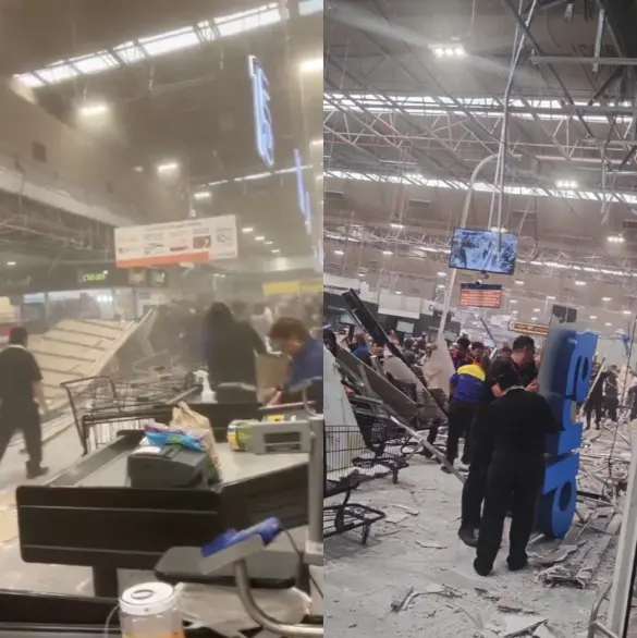 Se desploma techo de Chedraui en Plaza Pabellón del Valle en CDMX