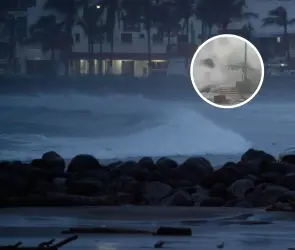 De terror: Difunden primeros videos de la poderosa llegada del huracán Erick a México