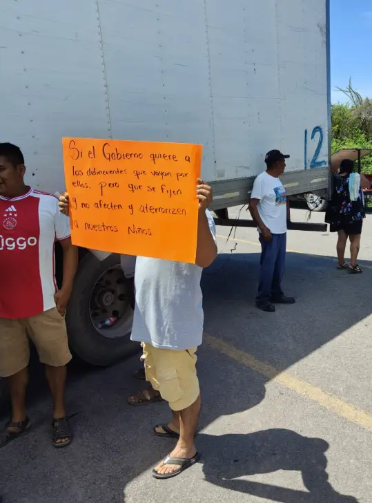 Hubo protestas tras el operativo. Facebook.