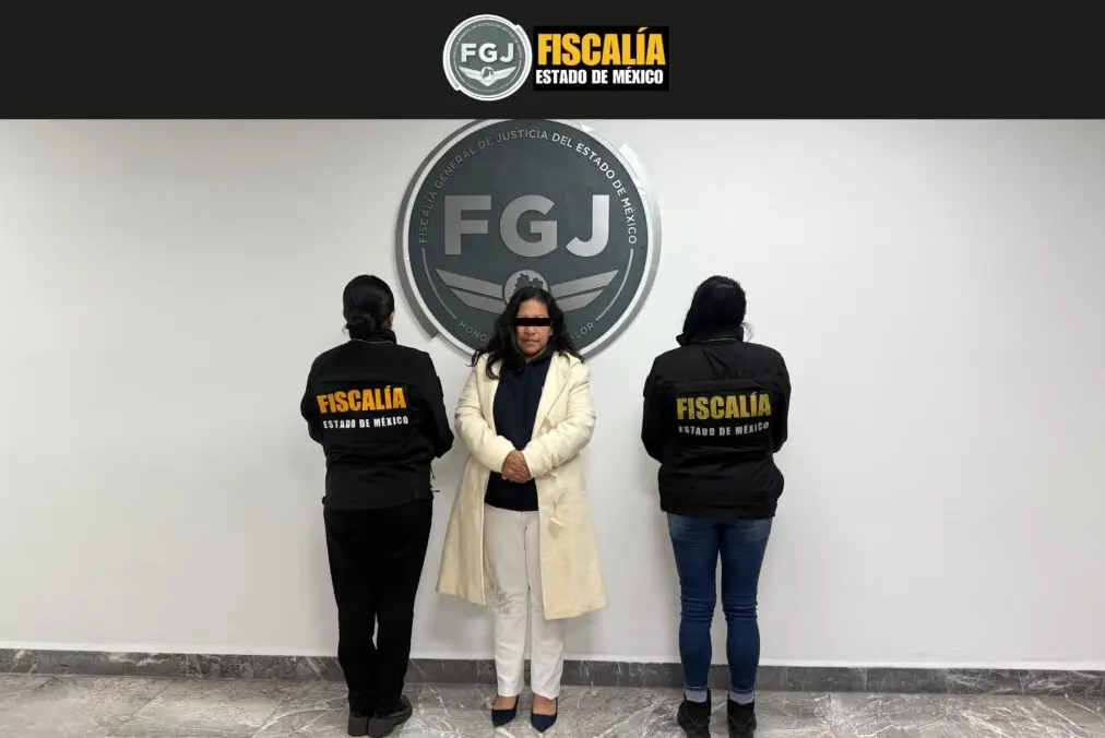 La captura ocurrió en la comunidad de San Miguel Almaya, justo después de un acto público. Fiscalía del estado de México.
