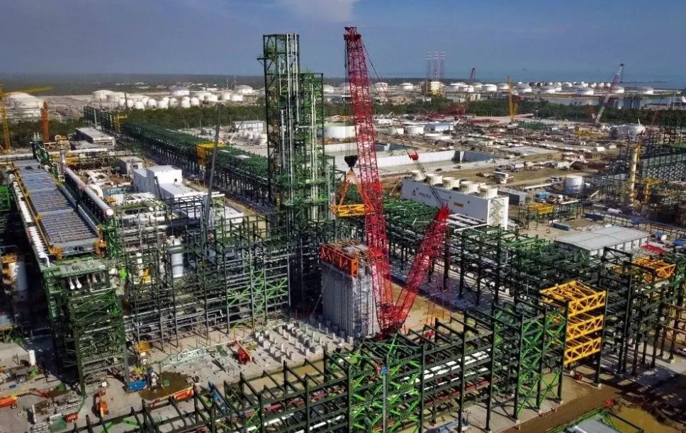 Obra en la refinería Dos Bocas de Pemex. Especial