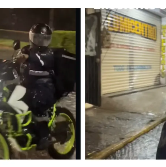 ¿Por qué no te hiciste un huevo?: repartidor se vuelve viral por entregar pizza con humor bajo la lluvia