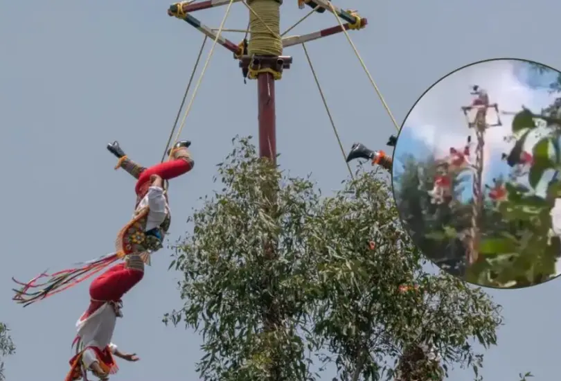 Así fue el momento exacto en que los danzantes cayeron desde 10 metros de altura.