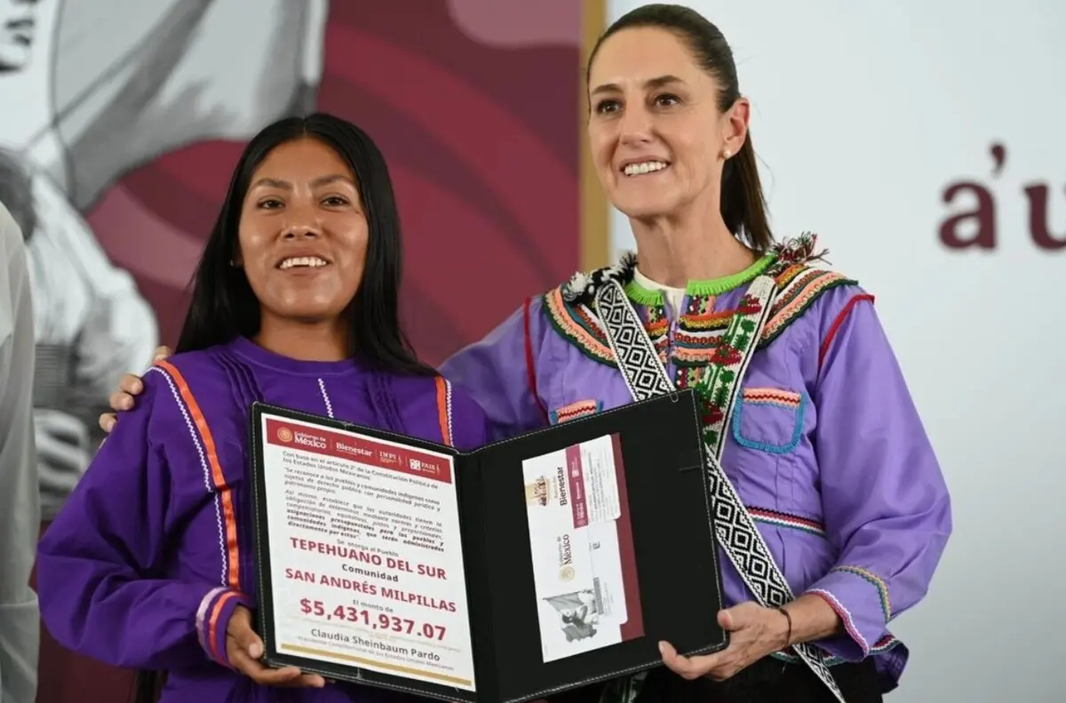  La presidenta Claudia Sheinbaum en su visita a Nayarit. 