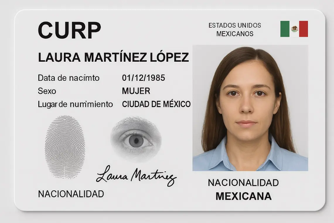 Así podría verse la nueva CURP. IA.