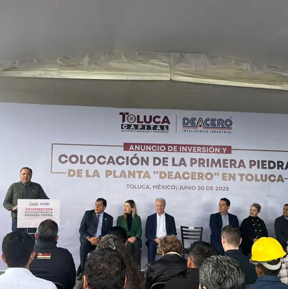 DEACERO coloca la primera piedra de su próximo Patio en Toluca, Estado de México