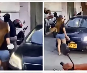 Joven destruye auto de su padre tras verlo con otra mujer en Santa Marta | VIDEO