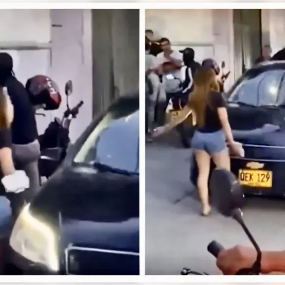 Joven destruye auto de su padre tras verlo con otra mujer en Santa Marta | VIDEO