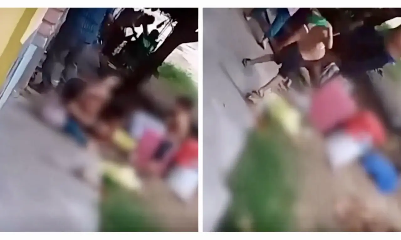  Detienen a hombre que golpeó a una mujer en plena calle frente a sus hijos 