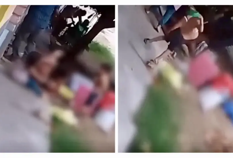Detienen a hombre que golpeó a una mujer en plena calle frente a sus hijos