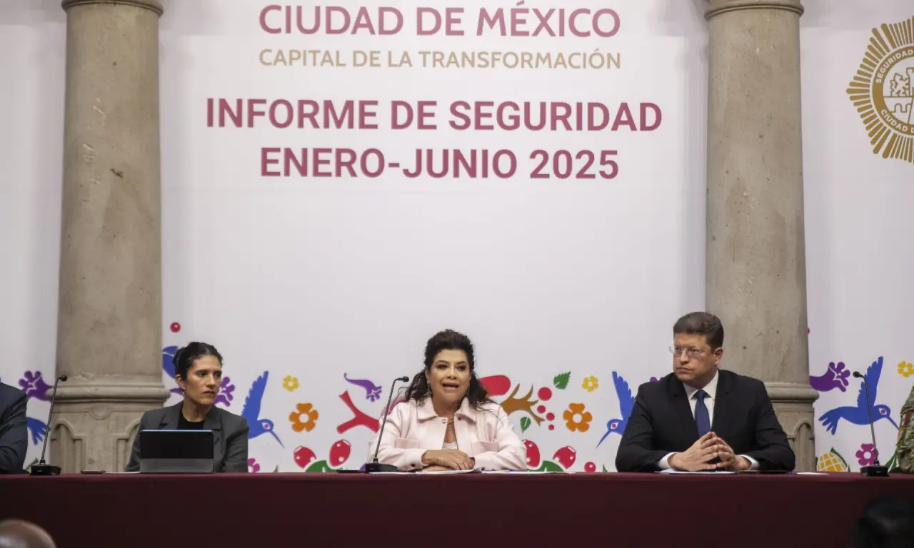  Baja 62% la violencia en CDMX; Brugada destaca estrategia conjunta 