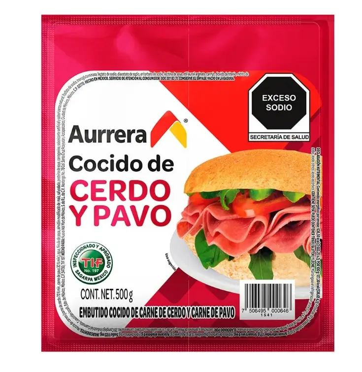 Aurrerá (jamón cocido de cerdo y pavo): tiene contenido neto inferior al declarado. Especial.