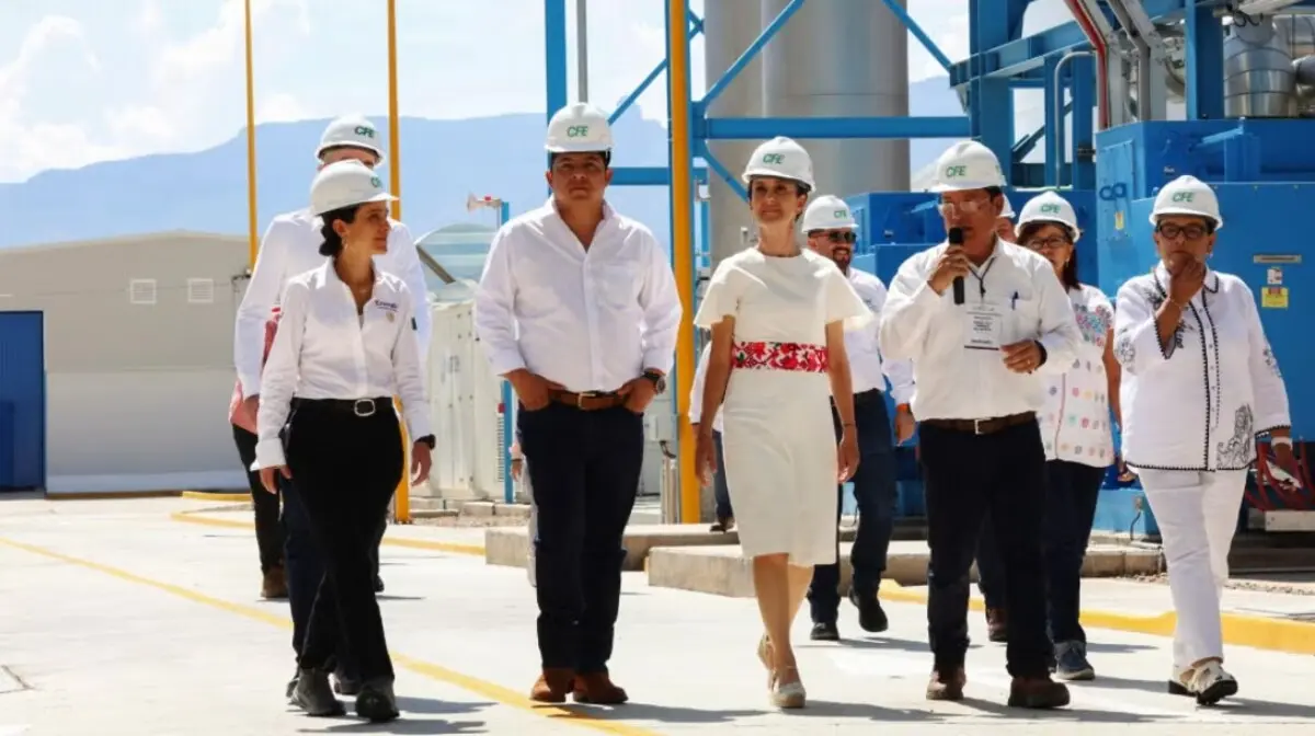  Sheinbaum en la inauguración de la Central de Ciclo Combinado de CFE en SLP. 