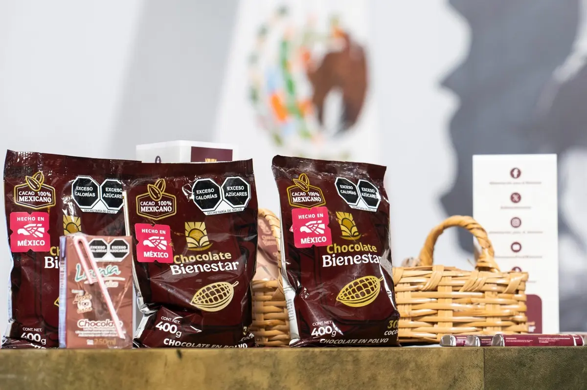 Los chocolates Bienestar se venden en tres presentaciones. Presidencia.