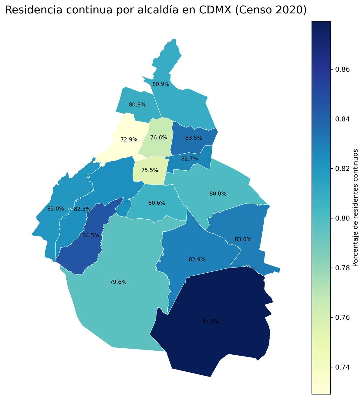 Top 3 con mayor gentrificación: 1. Miguel Hidalgo (72.91%). 2. Benito Juárez (75.50%,) 3. Cuauhtémoc (76.60%.). Mauricio Hernández | Quinto Poder.