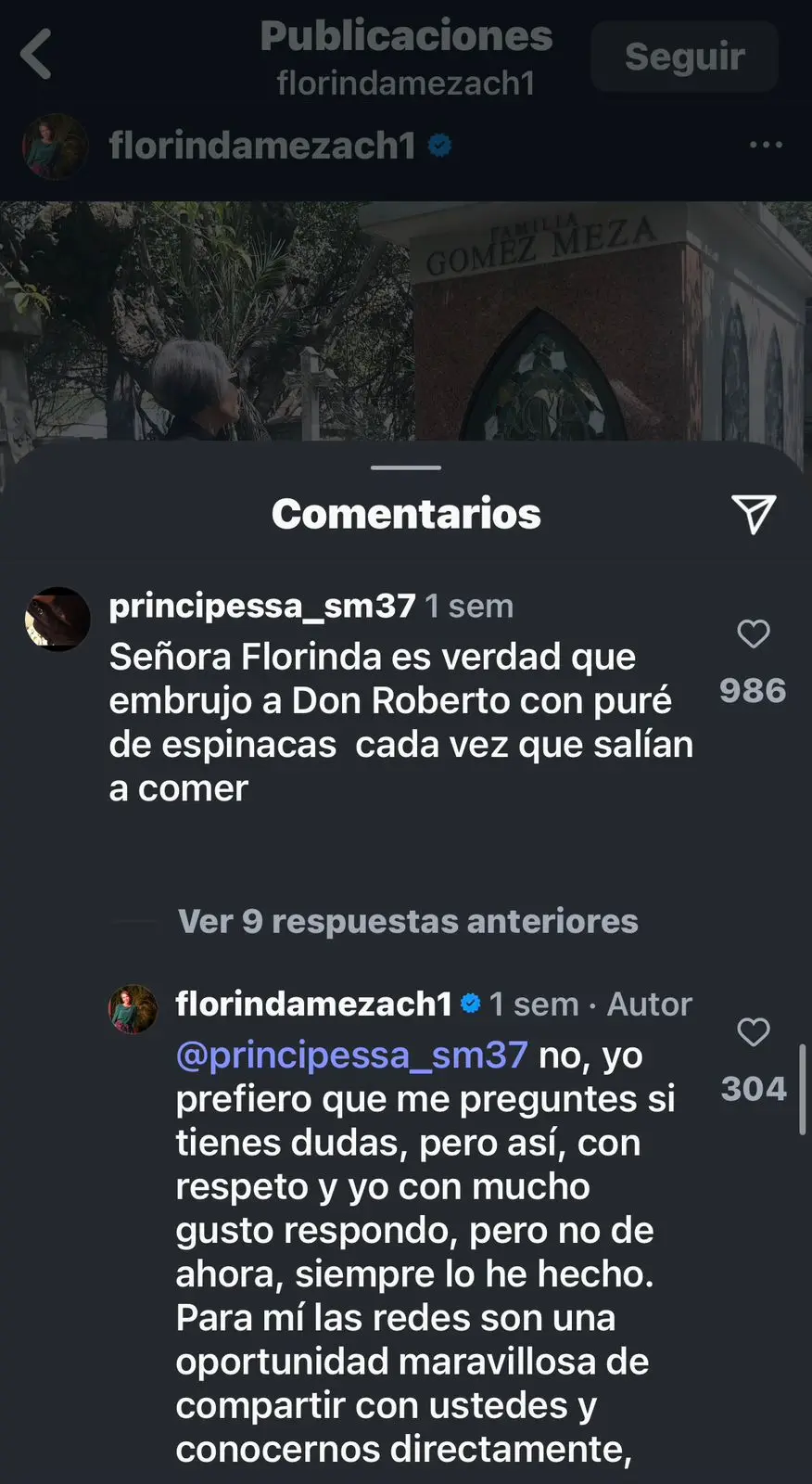 Florinda Meza aclara dudas Instagram
