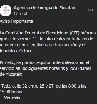 CFE apagón en Yucatán Especial