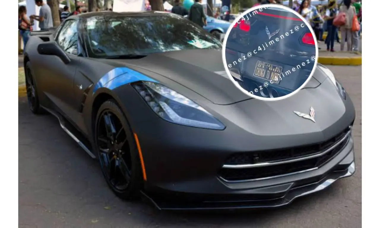  Captan Corvette con placas ofensivas en Iztapalapa: “Una mentada de madre” 
