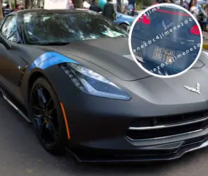 Captan Corvette con placas ofensivas en Iztapalapa: "Una mentada de madre"