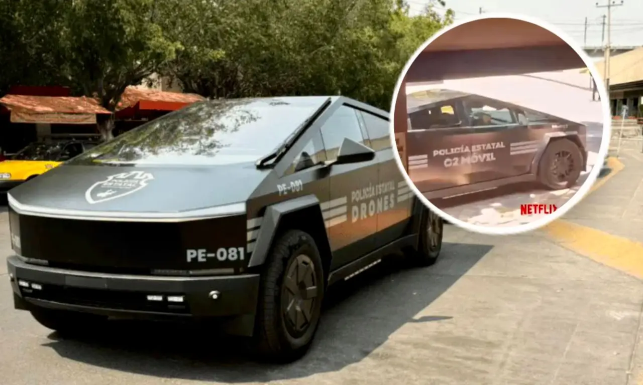  Captan a policías usando patrulla Cybertruck para ver Netflix en pleno turno 