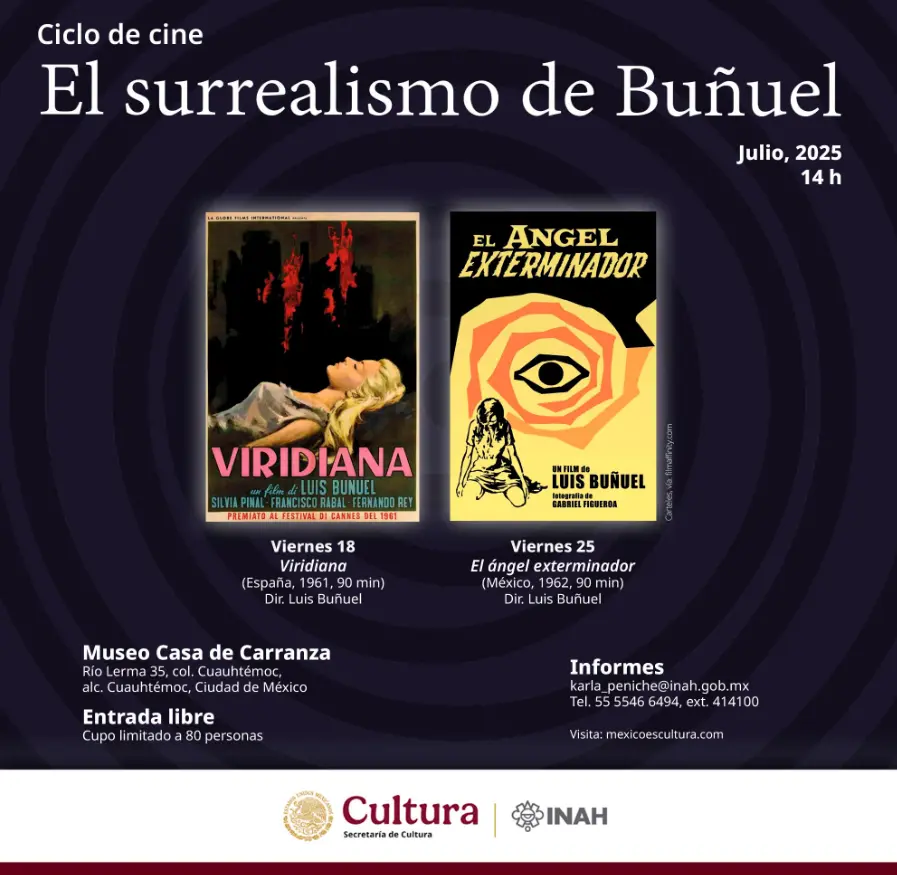 El ciclo es un homenaje por el aniversario luctuoso de Buñuel. Facebook.