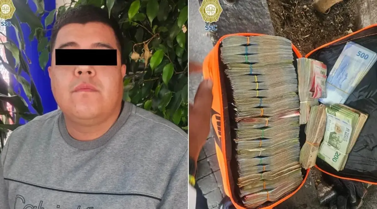  El hombre fue trasladado al MP al descubrirle los fajos de billetes. 