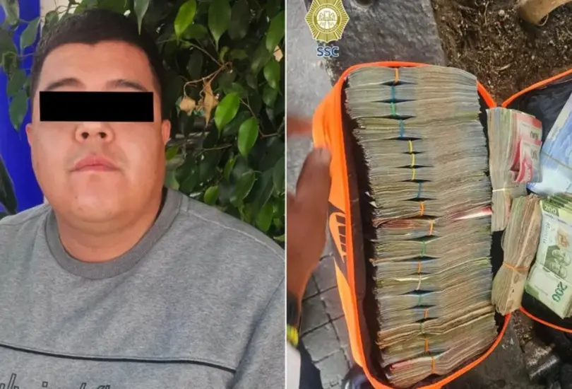 El hombre fue trasladado al MP al descubrirle los fajos de billetes. El hombre fue trasladado al MP al descubrirle los fajos de billetes.