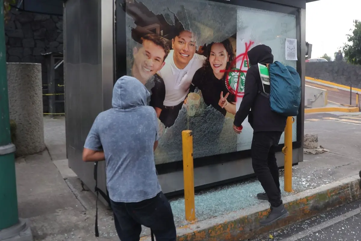 Vandalismo en C.U. durante marcha contra la gentrificación Cuartoscuro