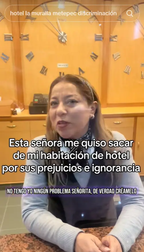 La encargada le pidió que se retirara del hotel. Captura de pantalla.