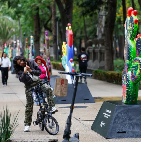 "Nopalera en el Corazón": Nopales gigantes llegan a Paseo de la Reforma para celebrar a Tenochtitlán