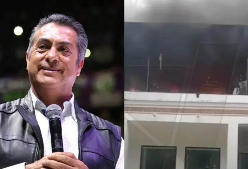 El atacante fue herido por un escolta tras incendiar una habitación del domicilio.