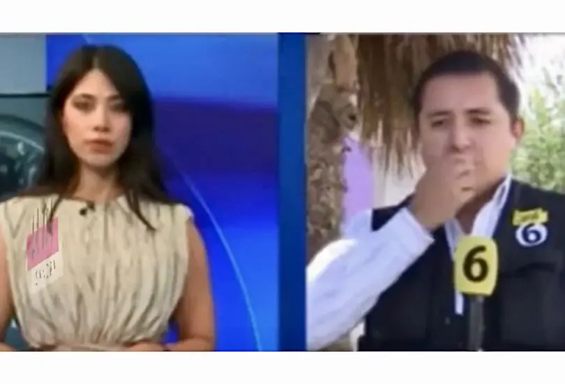 Reportero sufre ataque de risa en plena transmisión en vivo en Canal 6 Reportero sufre ataque de risa en plena transmisión en vivo en Canal 6