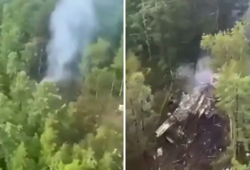 La aeronave fue encontrada en llamas, en una pendiente cubierta de bosque a 15 kilómetros del destino final.