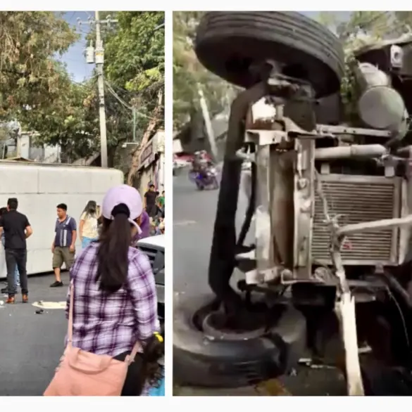 Así fue la impactante volcadura de un camión que dejó 19 heridos en Xochimilco