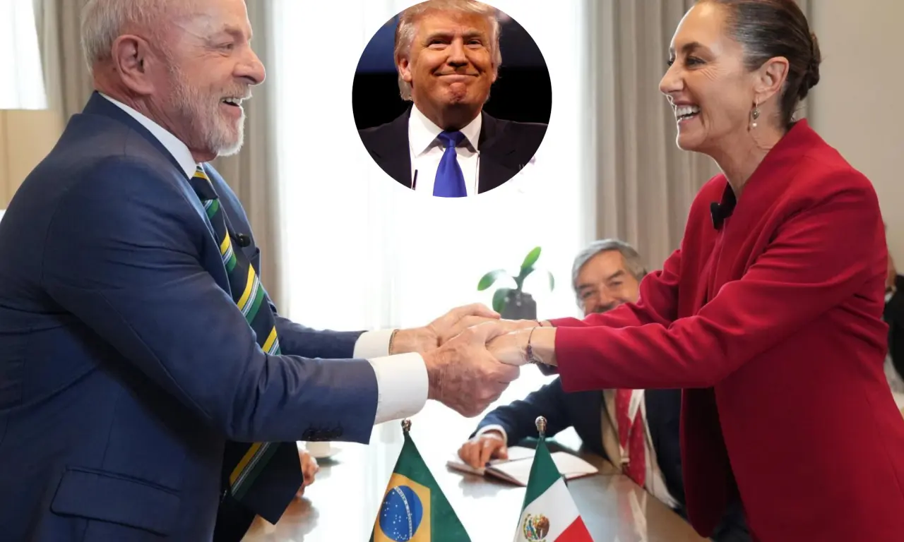  Lula da Silva junto a la presidenta Claudia Sheinbaum. 