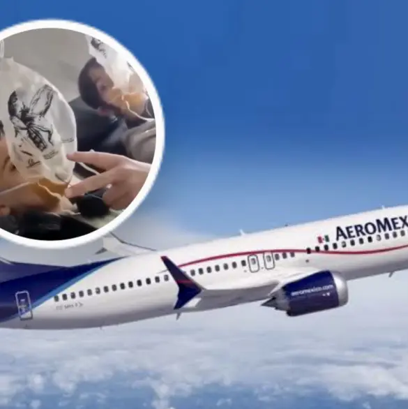 Momento de pánico en vuelo de Aeroméxico por falla en cabina | VIDEO