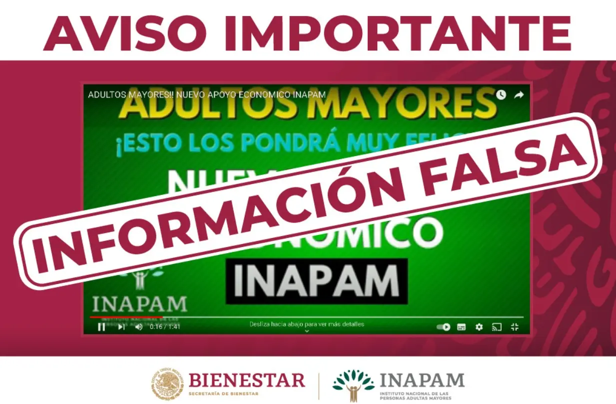 Circuló información falsa de un descuento en la CFE con la tarjeta de INAPAM. INAPAM.