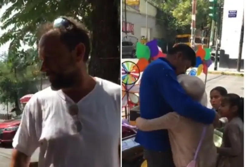 El inidividuo se acerca a un comerciante que ofrecía artículos de decoración en la vía pública y, sin mayor diálogo, exige que se retire de la zona. El inidividuo se acerca a un comerciante que ofrecía artículos de decoración en la vía pública y, sin mayor diálogo, exige que se retire de la zona.