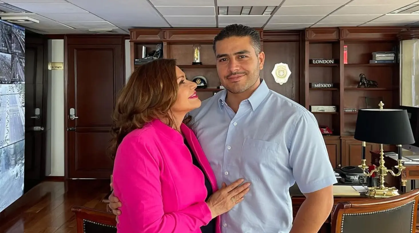 María Sorté es mamá de Omar García Harfuch. IG: omargharfuch.