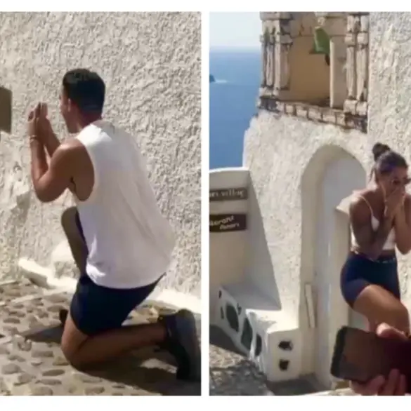 Pide matrimonio en un lugar soñado, pero turistas le arruinan la sorpresa