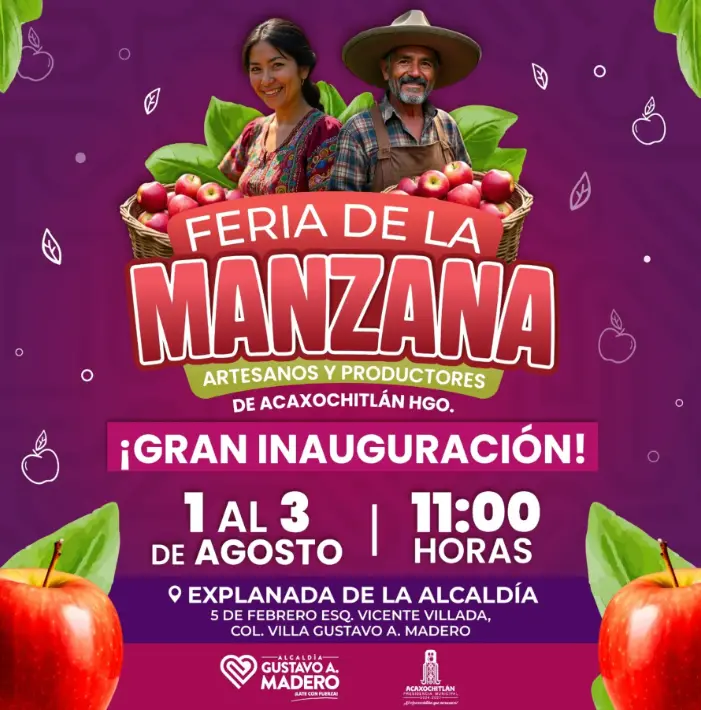 Recuerda que la Feria de la Manzana es completamente gratis. Especial