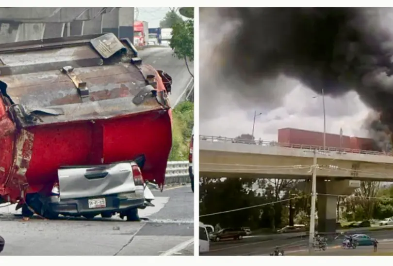 Policías mueren atropellados tras incendio de tráiler en la México–Puebla Policías mueren atropellados tras incendio de tráiler en la México–Puebla