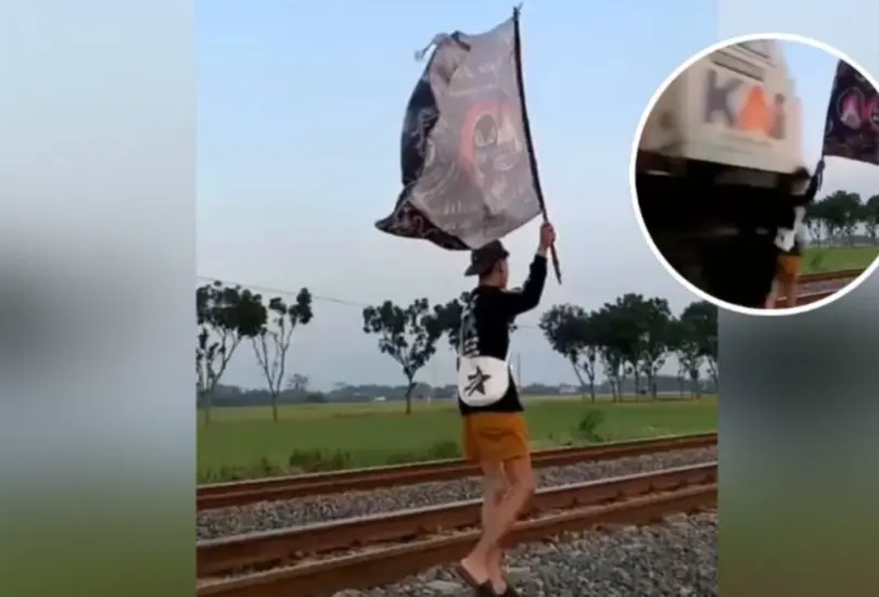 El impacto fue captado en video por un amigo del influencer. El impacto fue captado en video por un amigo del influencer.