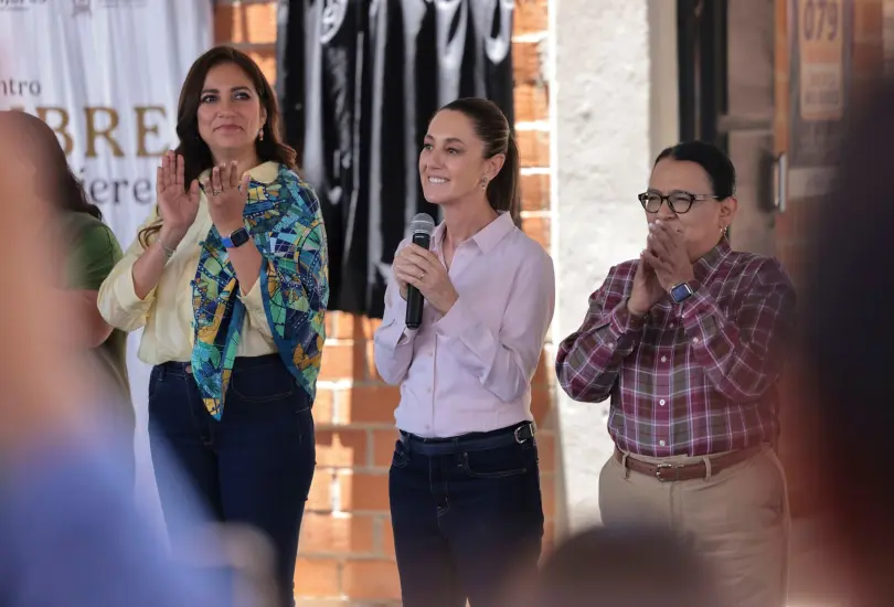 Sheinbaum y Libia García inauguran centro para mujeres Sheinbaum y Libia García inauguran centro para mujeres