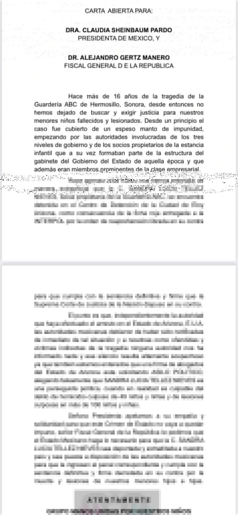 Comunicado de la Guardería ABC sobre la presunta detención de Sandra Lucía Téllez Nieves Especial