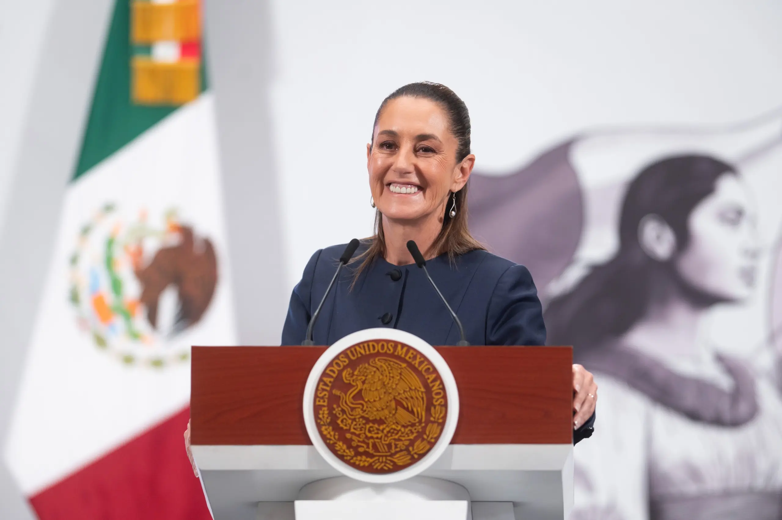 Sheinbaum mantiene aprobación arriba del 75 por ciento. Presidencia.