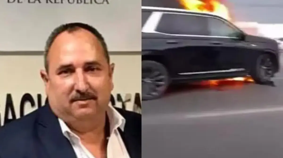  El auto del fiscal de Tamaulipas explotó mientras circulaba en Reynosa. 
